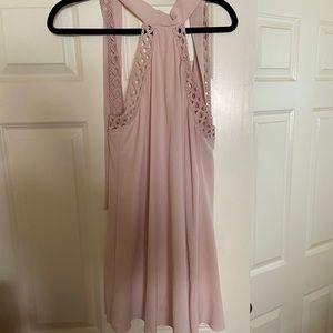 Lulus lace tie flowy dress homecoming